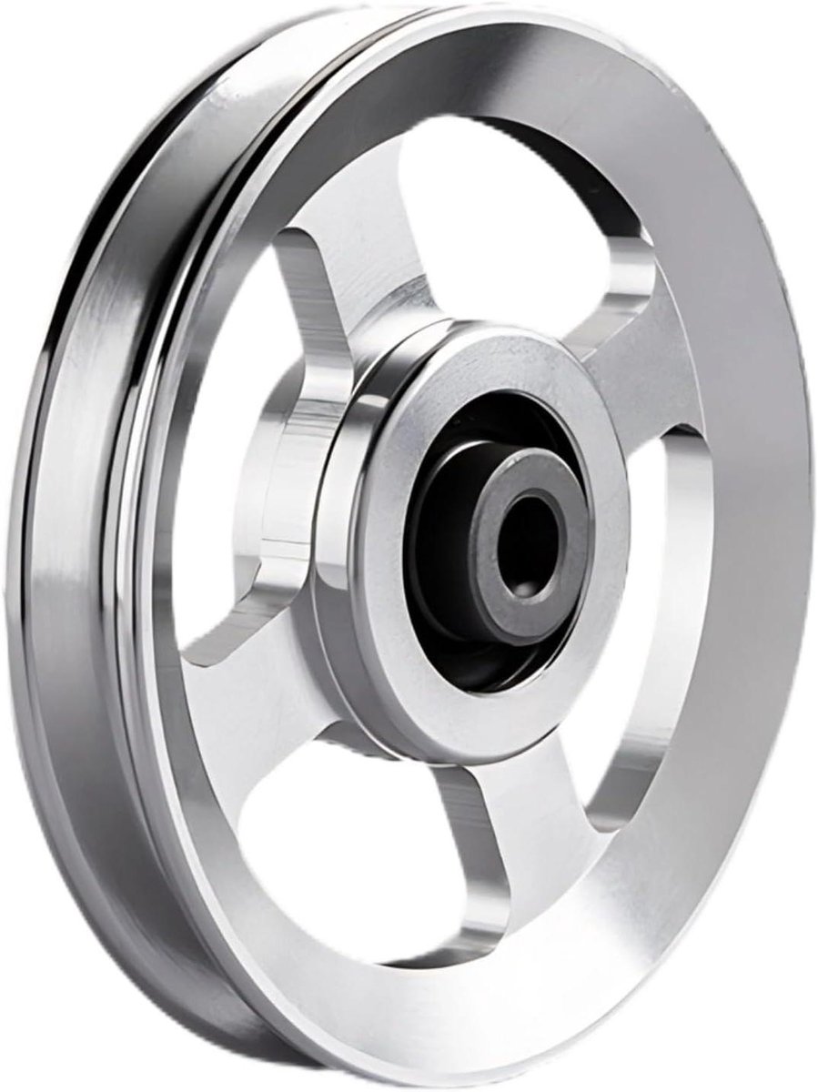 Aluminium Katrol Wiel - Poelie Lager - Fitnessapparatuur Reparatie - 360 Graden Rotatie - 88-90mm - Chroom