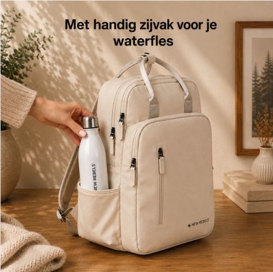 William Milwaukee Beige 18L Sac à dos Water Repellent Laptop 15.6 »