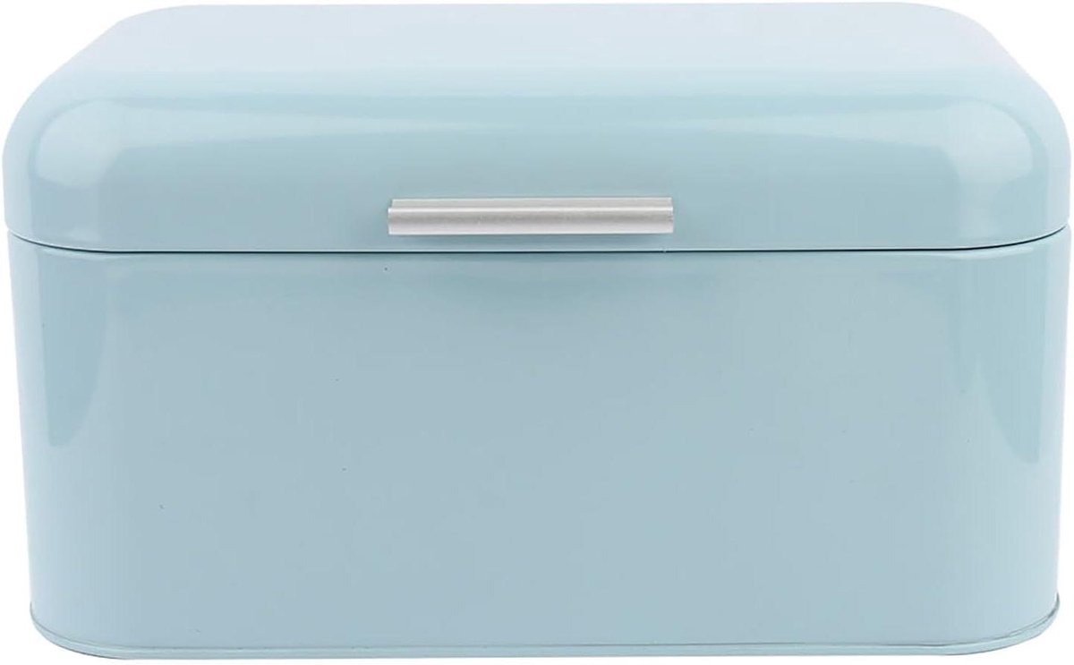Broodtrommel Metaal Brood Opslag Keuken Organisatie Vingerprintbestendig Oppervlak 30.5 cm Lengte Blauw