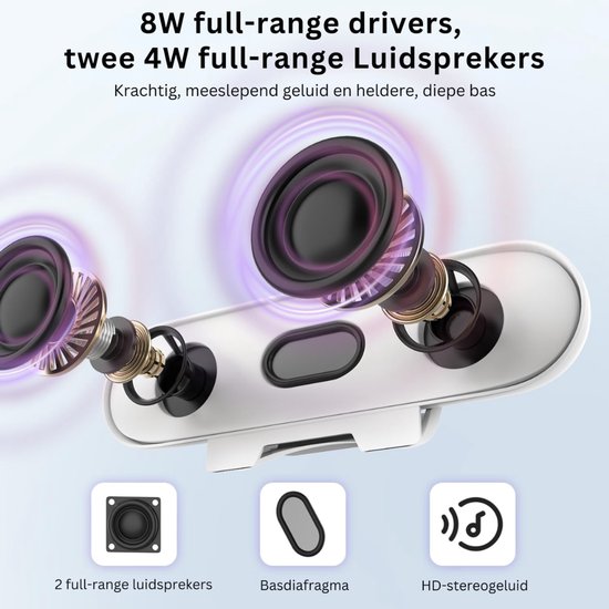CRLYN® Soundbar PC - Speaker Computer - Plug & Play - Grijs van CRLYN — afbeelding 5