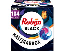 Robijn Wasmiddel - 4-in-1 Wascapsules - Black Velvet - 4 x 26 stuks - 104 Wasbeurten - Voordeelverpakking