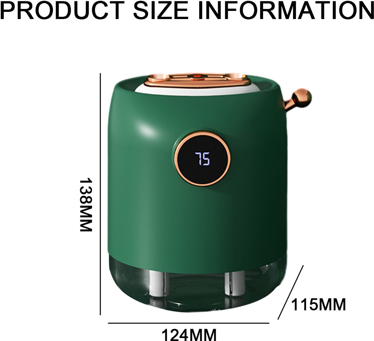 Luchtbevochtigers voor de slaapkamer, 500 ml ultrasone koele mistbevochtiger voor thuis, babykamer en planten, stille luchtbevochtiger met vulling aan de bovenkant, automatische uitschakeling, filterloos thumbnail 6