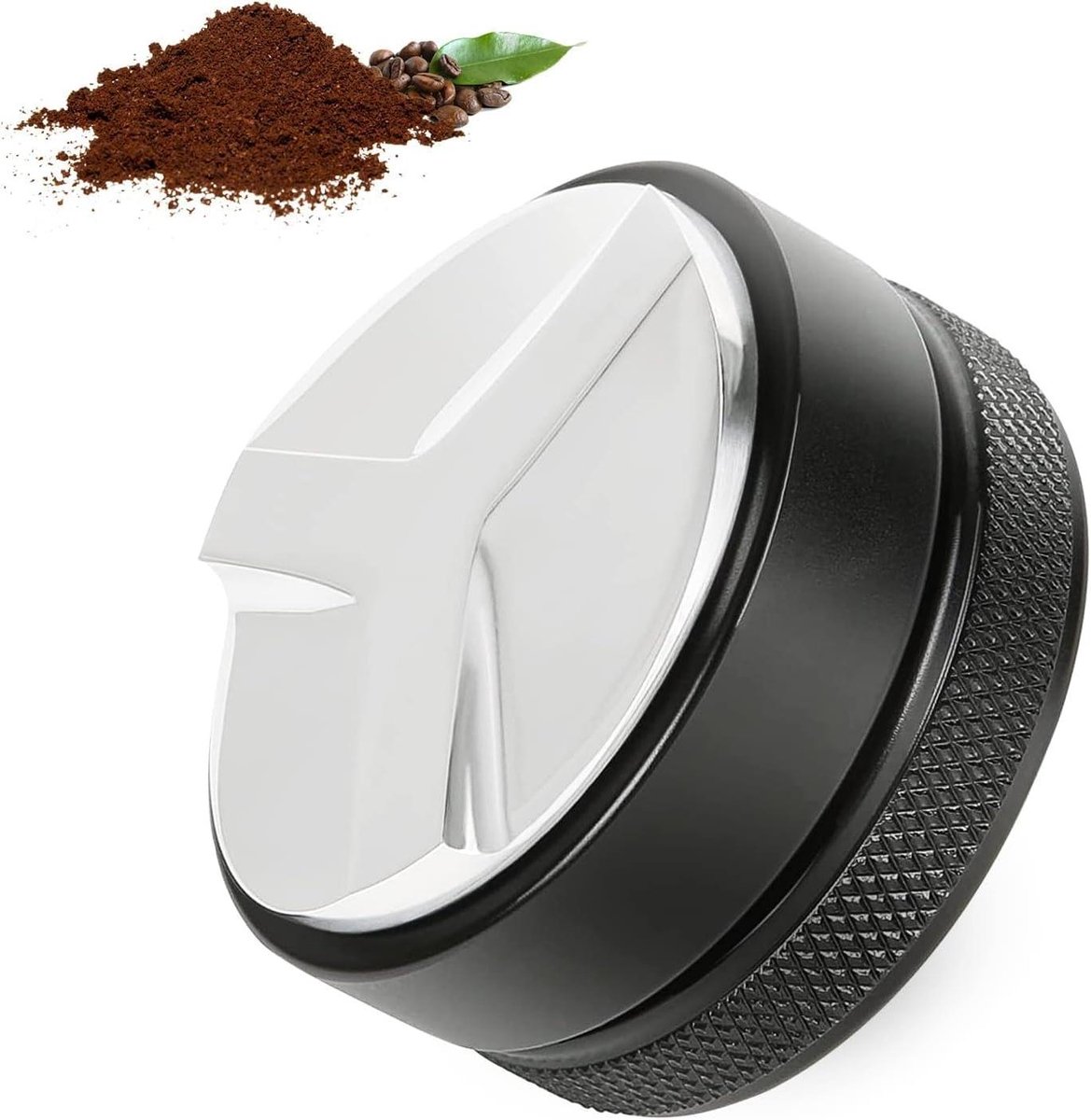 Koffiedistributeur - Espresso Leveler - Koffie Verdelen - Verstelbare Diepte - 53 mm - Zilver