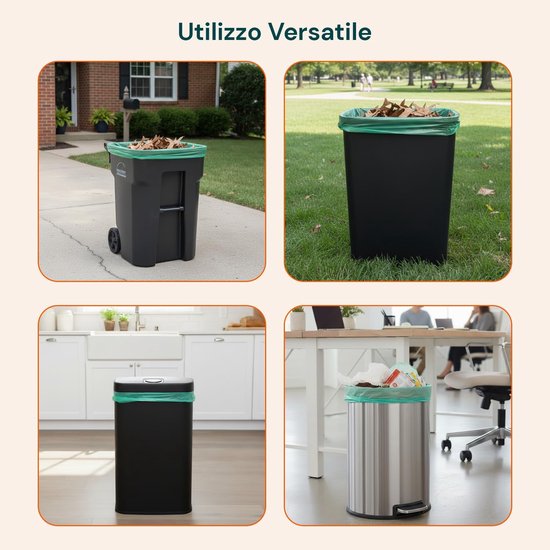 Set van 10 XL Tuinzakken met Handgrepen voor Groenafval 50L Robuust Groen — afbeelding 3