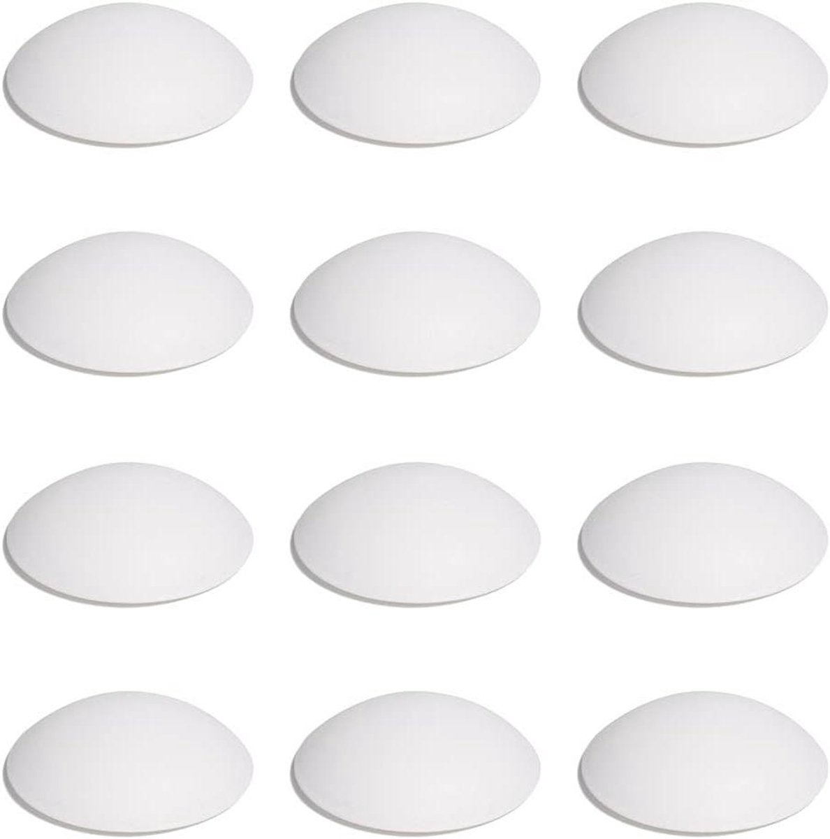 Zelfklevende Deurbuffers - Muurstickers Deurstopper - Bescherming Muren - Snelle Montage - 12 stuks - Wit