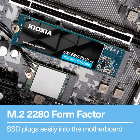 Interne SSD - NVMe SSD Opslag - Gaming en Creatie - PCIe Gen5 Interface - 2TB - Zwart-Blauw — afbeelding 2