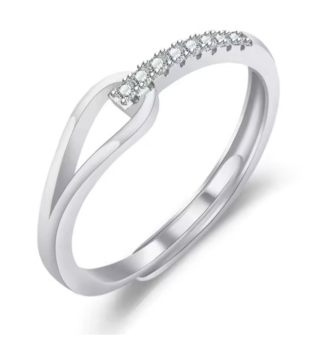 N3 Collecties Shining Classics sterling zilveren zirkonia ring voor dames