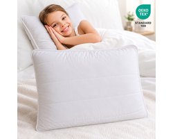 Kinderkussen 60x70 cm - Vanaf 2 jaar - Eerste Kussen - Anti Allergisch - Verstelbaar - Zavelo Peuterkussen Puck