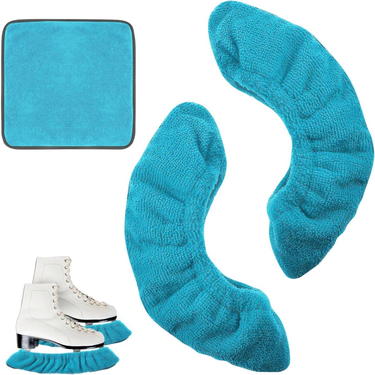 Schaatsbeschermers - Schaatskousen - Schaatsen Beschermen - Microvezel Materiaal - 1 Paar - Blauw