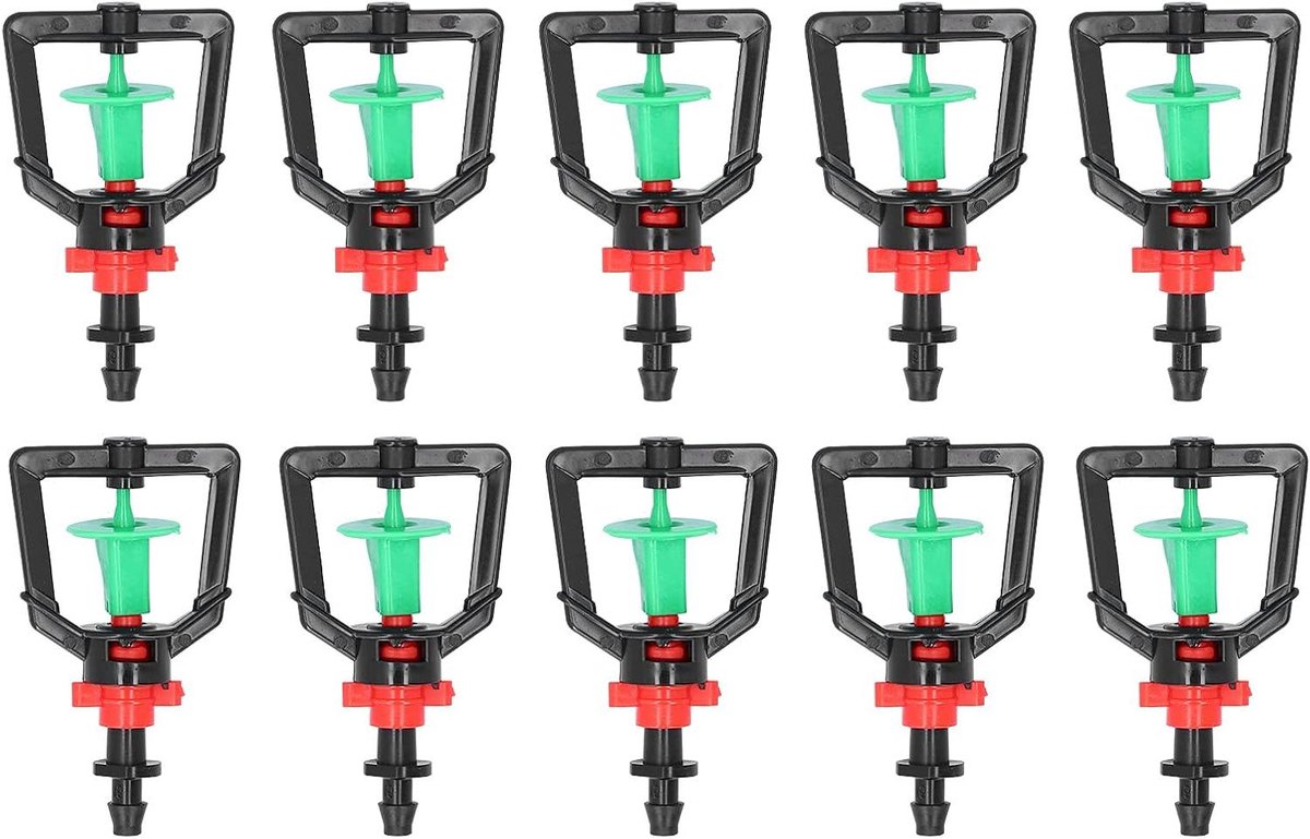 10 Stuks 360 Graden Roterende Sprinkler Sproeikop voor Tuin en Kas