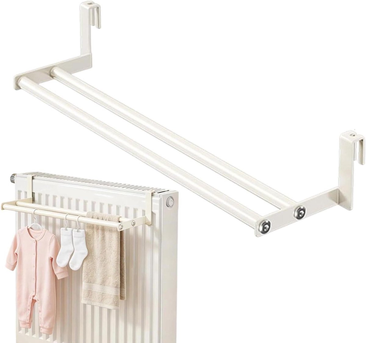 Wandmontage droogrek - Handdoekhouder kleding - Ruimtebesparend ophangen - Huurvriendelijk