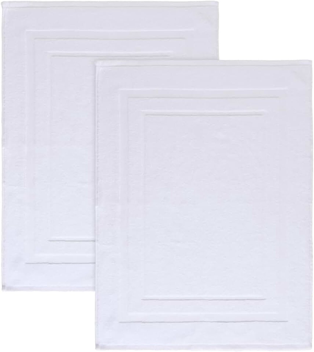 Badmat, 2 stuks, absorberend, wasbaar, 50 x 70 cm, 100% katoenen badstof, 700 g/m², antislip noppen, duurzaam
