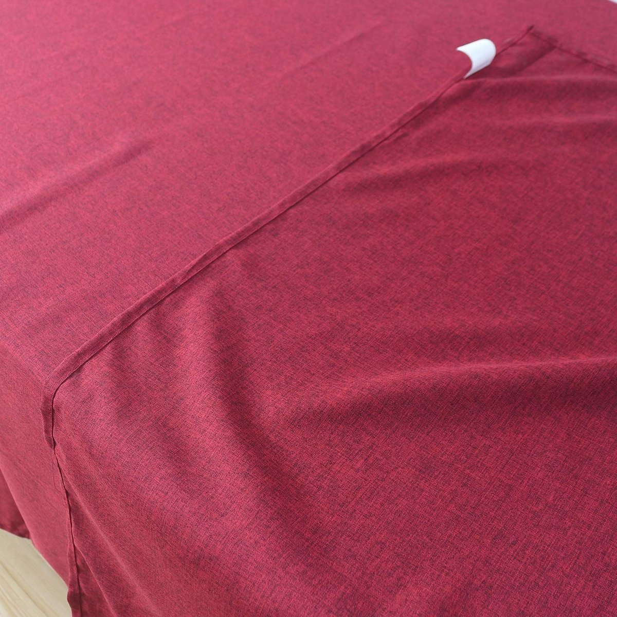 Rectangular Polyester Tablecloth Red 140x280cm