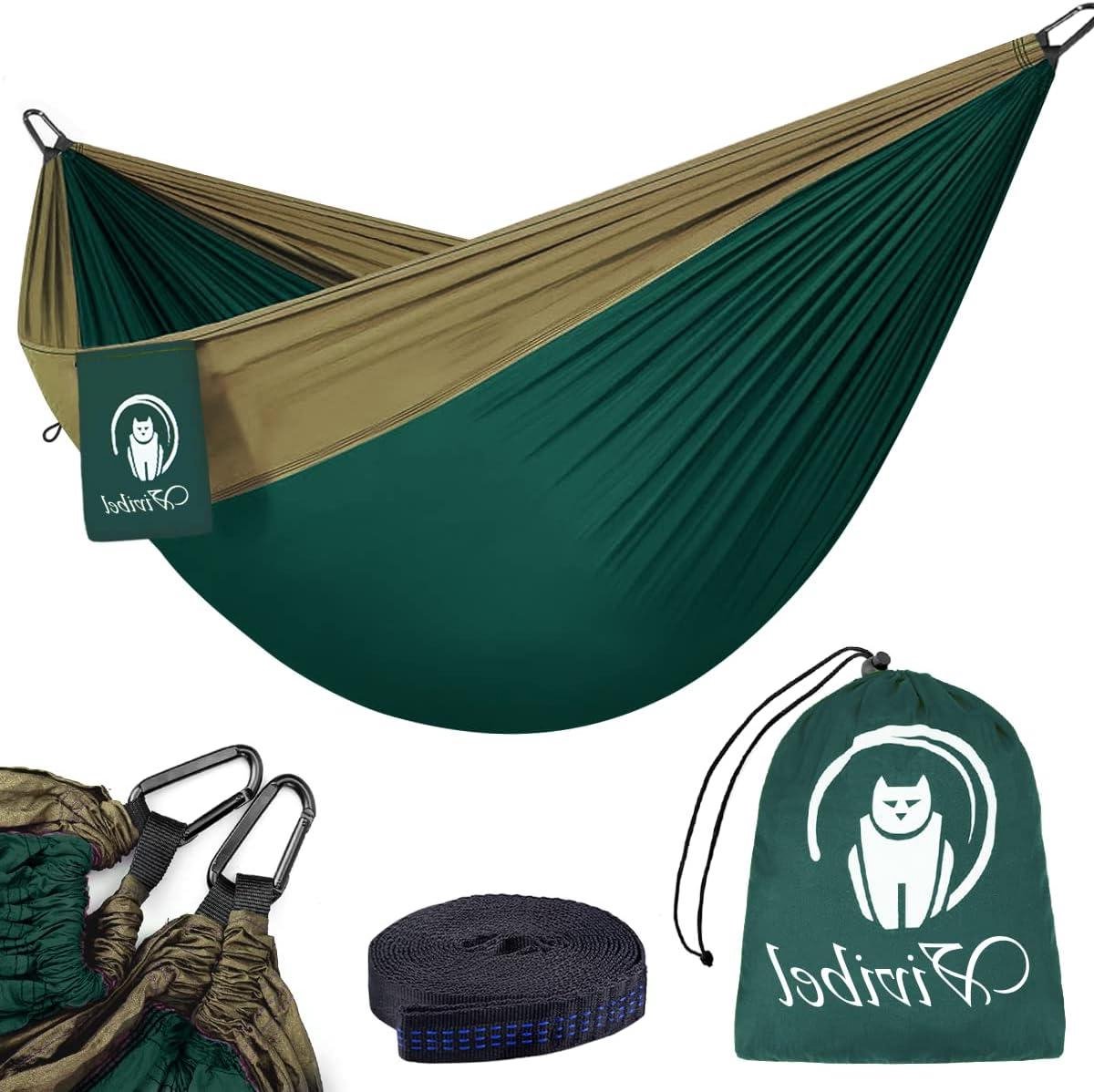 Campinghangmat voor 2 personen - Reishangmat outdoor - Ontspannen in de natuur - Drievoudige naden - 275 x 140 cm