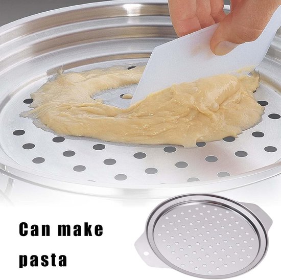 Spätzlepers met Schraper - Spätzleschaaf Deegmaker - Zelf Pasta Maken - Roestvrij Staal - 28 x 272 cm - Zilver — afbeelding 4