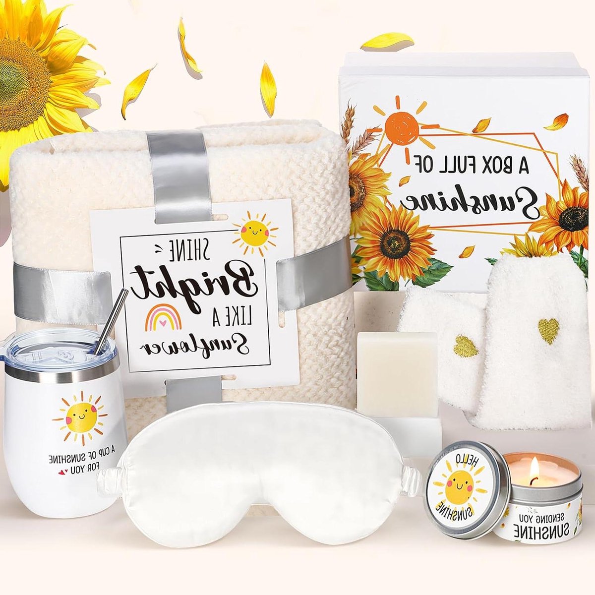 Verzorgingspakket Cadeaubox - Geschenkdoos Vrouwen - Ontspanning en Zelfzorg - 7 Delige Set - 23 x 23 x 10 cm