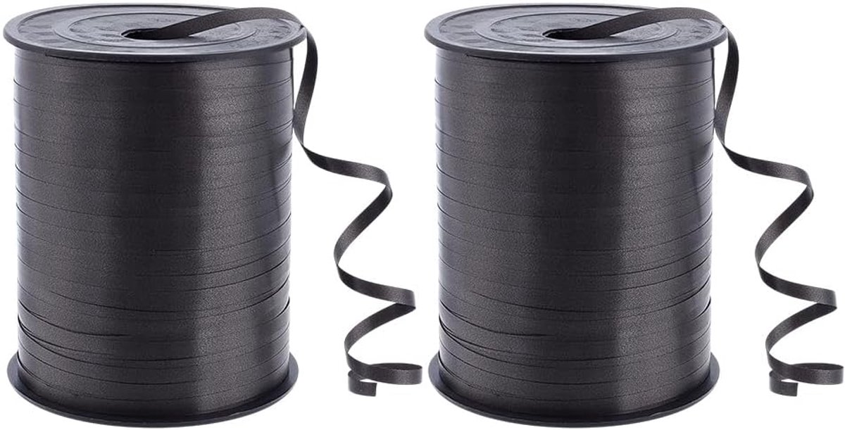 500 meter krullint voor geschenkverpakking, zwarte krullende ballonnenset, voor geschenken, feestdecoraties, linten, ideaal voor geschenkdoos, inpakstrikken, bloemenboeket, Kerstmis