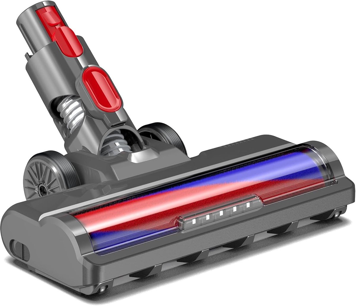 Borstel met softroller voor Dyson V7, V8, V10, V11, V15, vloerzuigmond, reserveonderdeel softroller, reserveborstel, voorlampen voor harde vloeren zoals parket, houten vloeren, laminaat, tegels