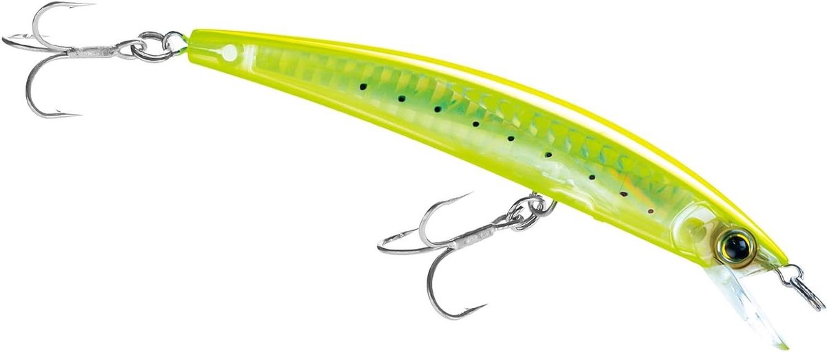 Drijvend Kunstaas - Vissen Lokaas - Vissen Vangen - Crystal 3D Prisma - 111 cm - Chartreuse Zilver