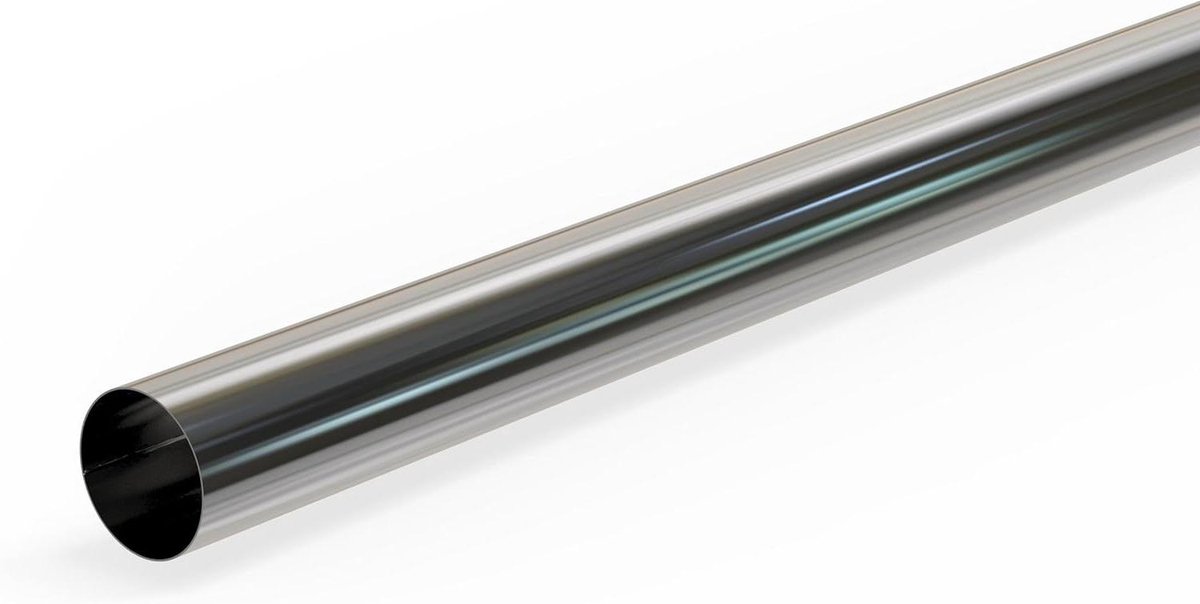 Universele Uitlaatpijp - Reservepijp Staal - Auto Reparatie - Gealuminiseerd Staal - Ø 65 mm 100 cm - Zilverkleurig