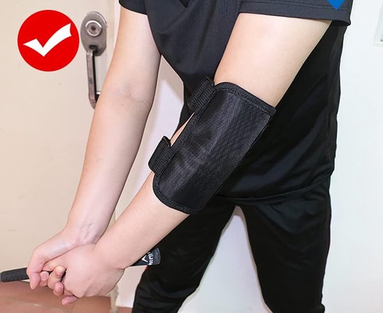 Golf Elleboog Trainer - Golf Houding Brace - Golfswing Verbeteren - Tik-Tok Geluid Melding - Verstelbaar - Zwart van GOLF — afbeelding 3