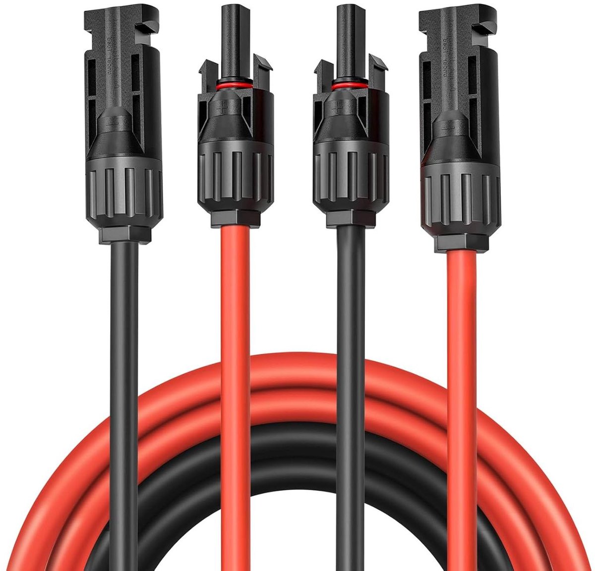 Verlengkabel Zonnepaneel - Fotovoltaïsche Kabel - Energie Opwekken - Weerbestendig IP68 - 6 mm² - Zwart/Rood