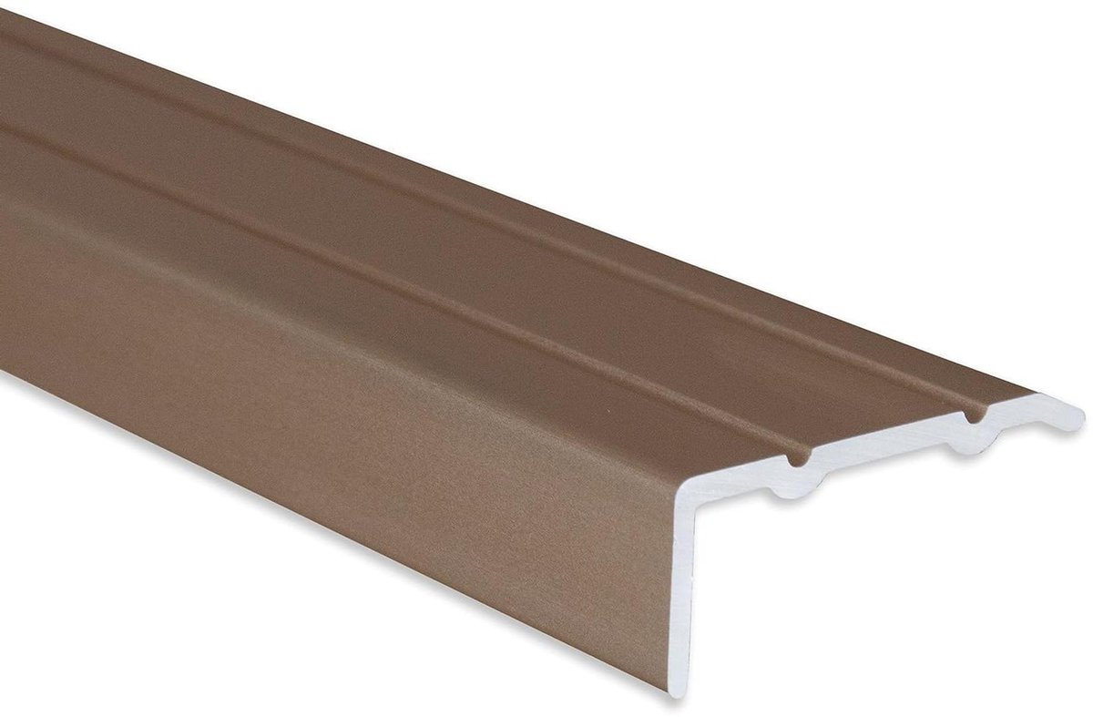 Trapneus Profiel - Trapprofiel Aluminium - Trap Randen Beschermen - Zelfklevend - 1000 mm - Brons