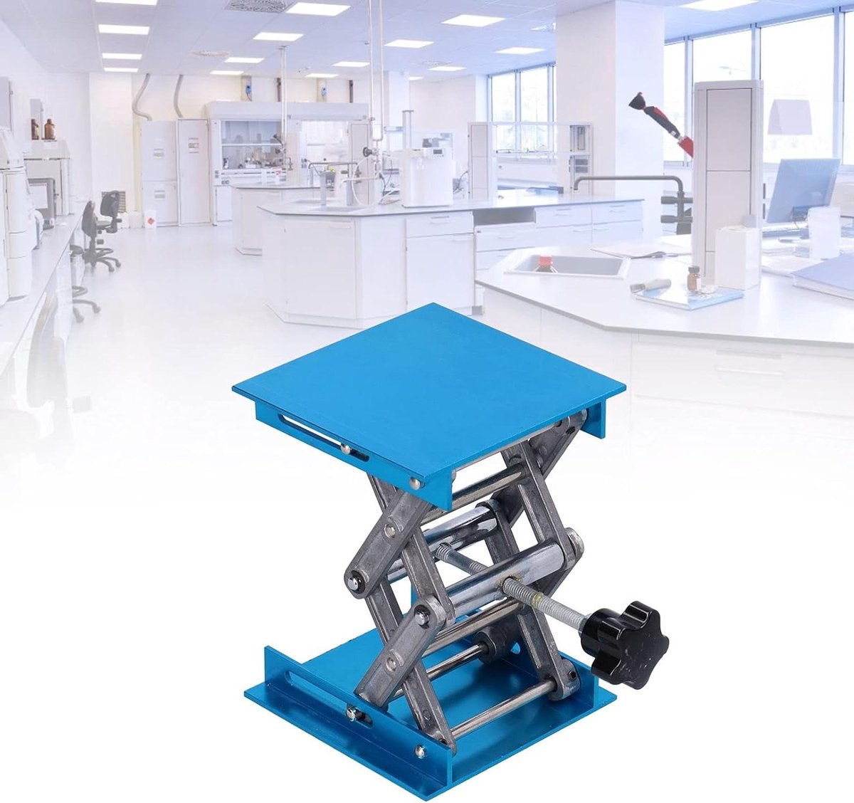 Laboratorium Hefbrug - Hefplatform Experiment - Hoogte Instellen - Aluminiumoxide Platen - 100x100 mm - Zilver