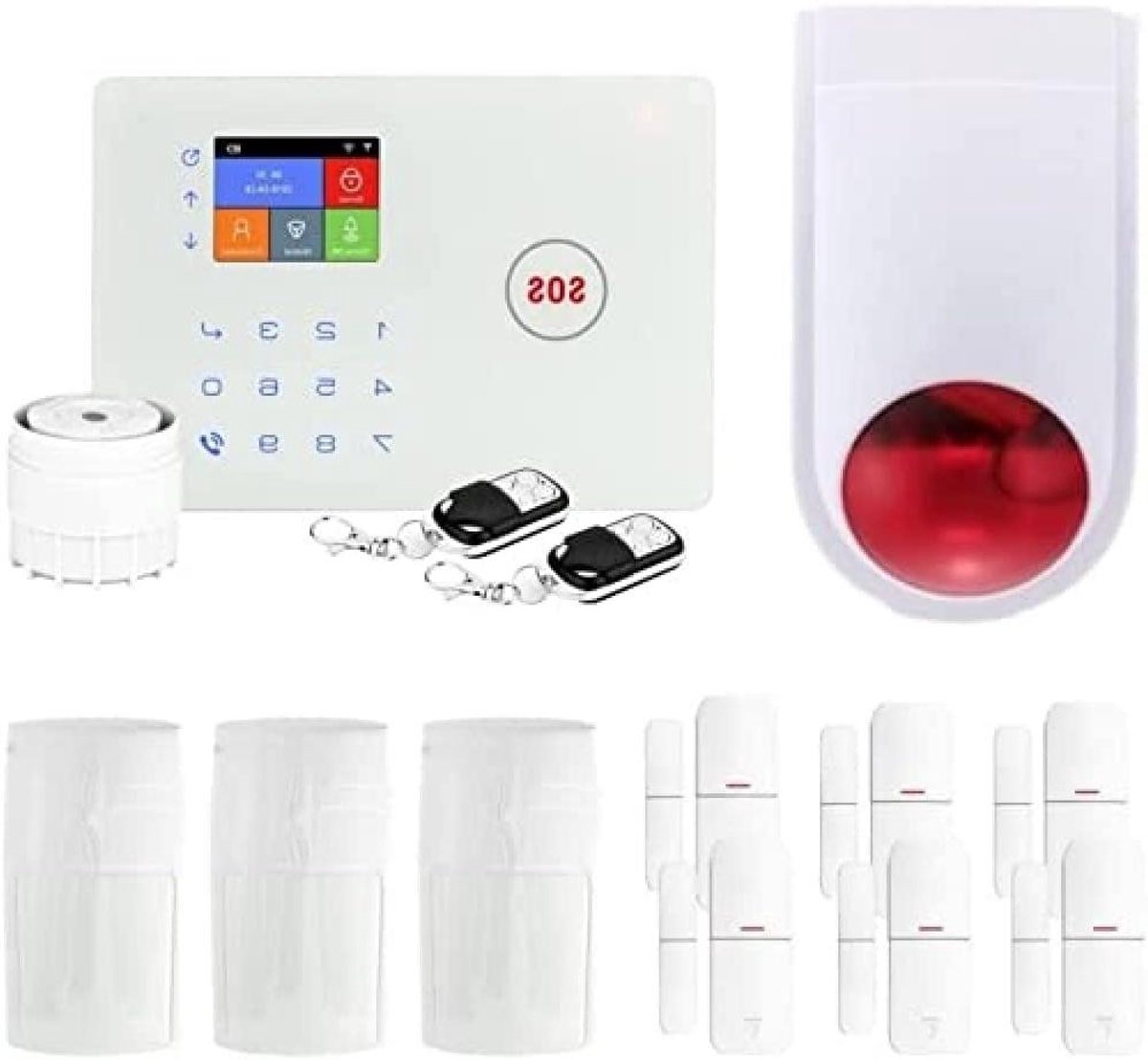 Draadloos Alarmsysteem - Huisbeveiliging Beveiligingsset - Huis Beveiligen - GSM en Wifi Connectiviteit - 36 x 16 x 27 cm