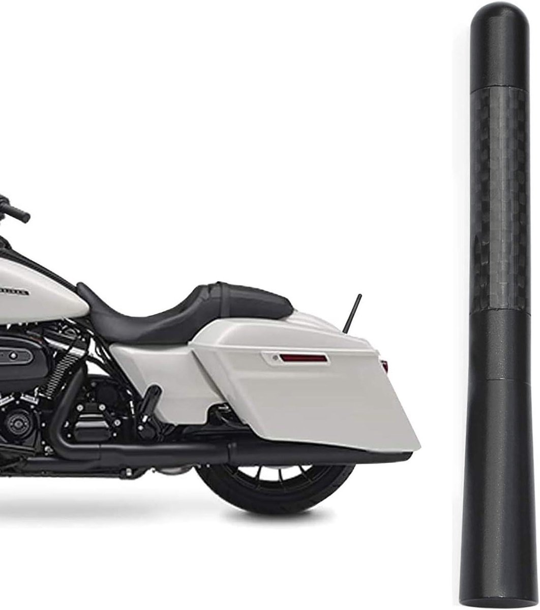Motorfiets Antenne - Koolstofvezel Mast - Radio Signaal Ontvangst - Wasbestendig Ontwerp - 12cm - Zwart