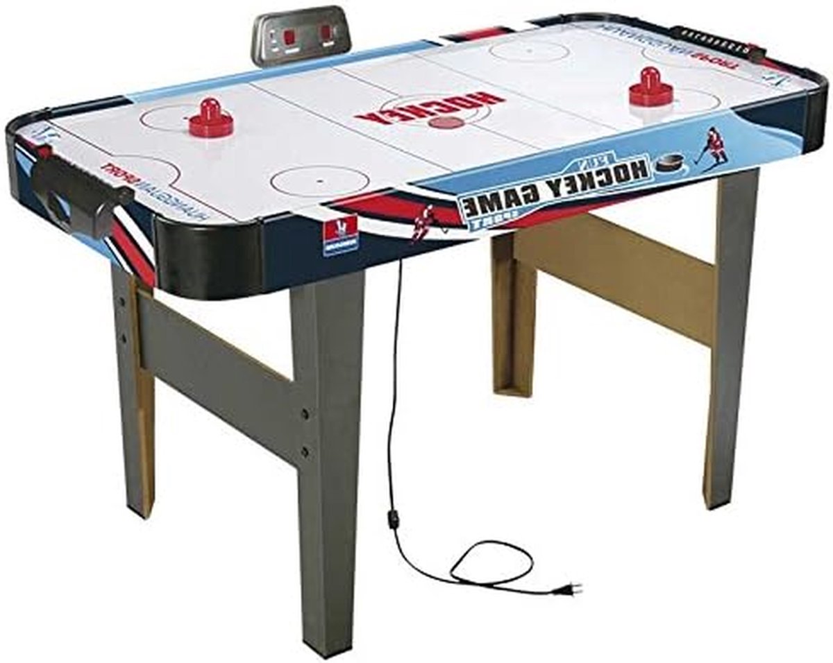 Airhockey Tafel - Snelheidsmeter Set - Gezelligheidsspel - Met Lucht - 121 x 81 x 79 cm - Rood