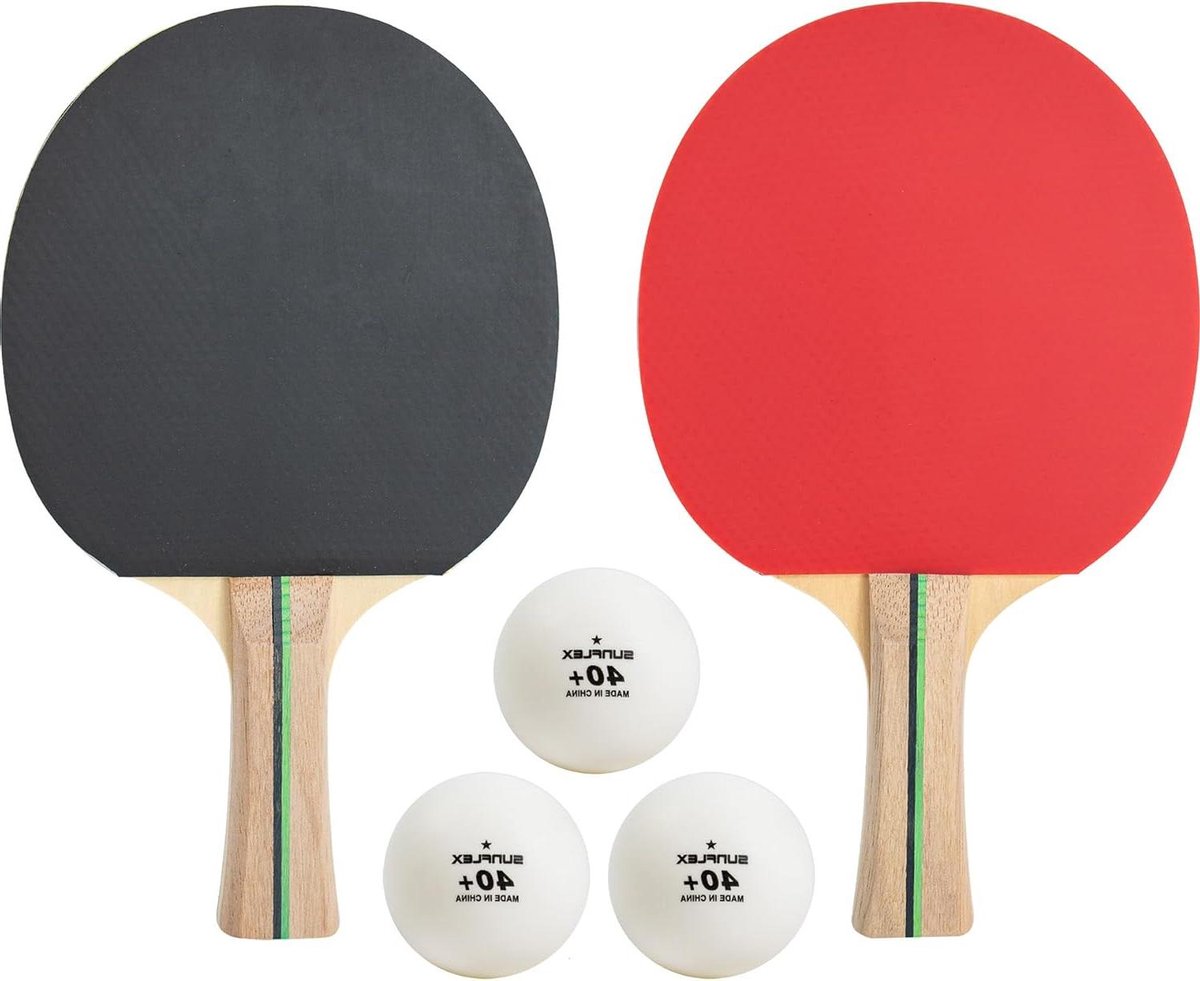 Tafeltennis Set - Pingpong Set - Gezinsplezier Binnen - Speciaal Voor Kleine Handen - Midi Formaat - Multicolor