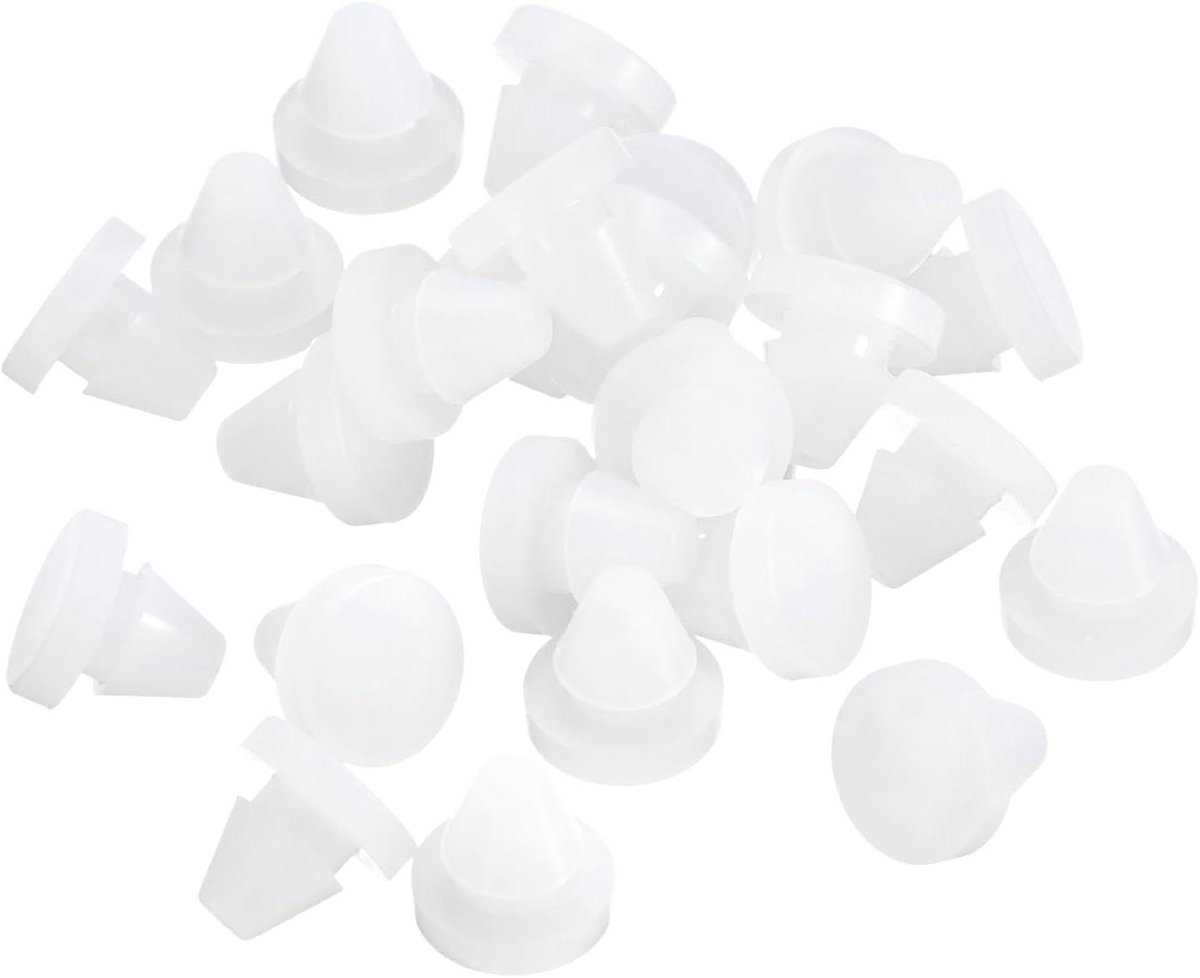 Siliconen stoppen - Gatdopjes rubber - Gaten afdichten - Hoge temperatuur bestendig - 50 stuks - Transparant