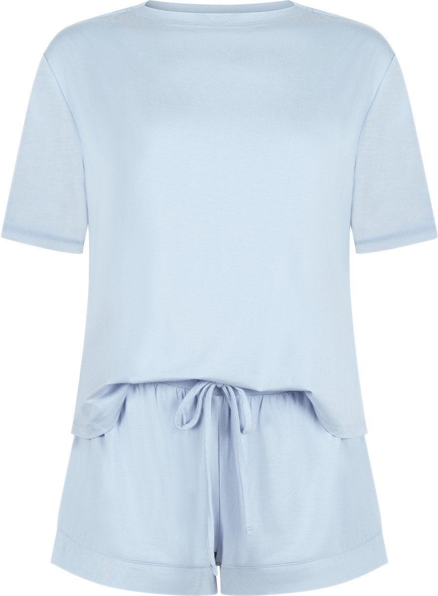 Hunkemöller Pyjama Top Jersey Korte Mouw Blauw
