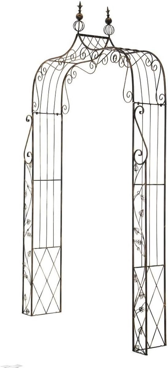 Rozenboog - Klimhulp Tuin - Planten Steunen - Verstelbare Breedte - 248 cm Hoog - Brons