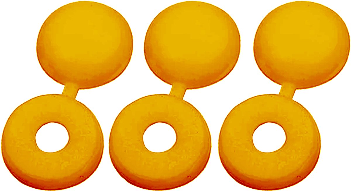 Ibley Basic - Afdekkapjes voor M6 schroeven - Oranje - 50 stuks - Kunststof