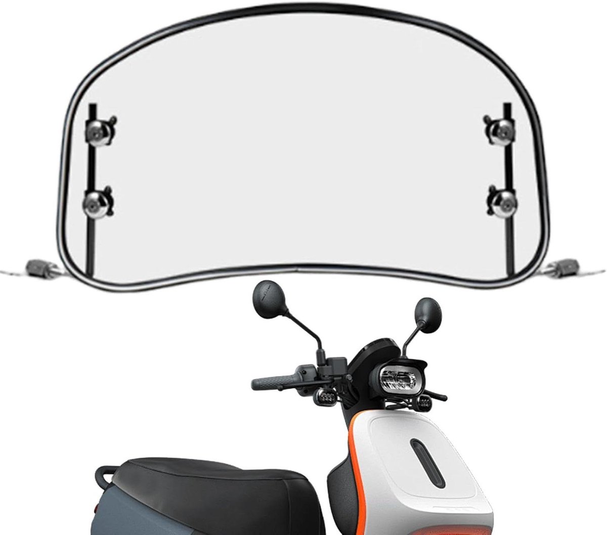 Scooter Windscherm - Motor Voorruit - Comfortabel Rijden - Anti-kras Polycarbonaat - 40 x 24 cm - Transparant