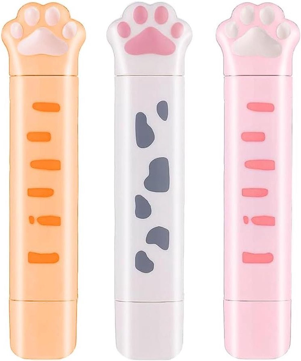 Correctietape Pen - Whiteout Tape Dubbelzijdige Tape - Documenten Corrigeren - 2-in-1 Ontwerp - 4 Stuks - Wit