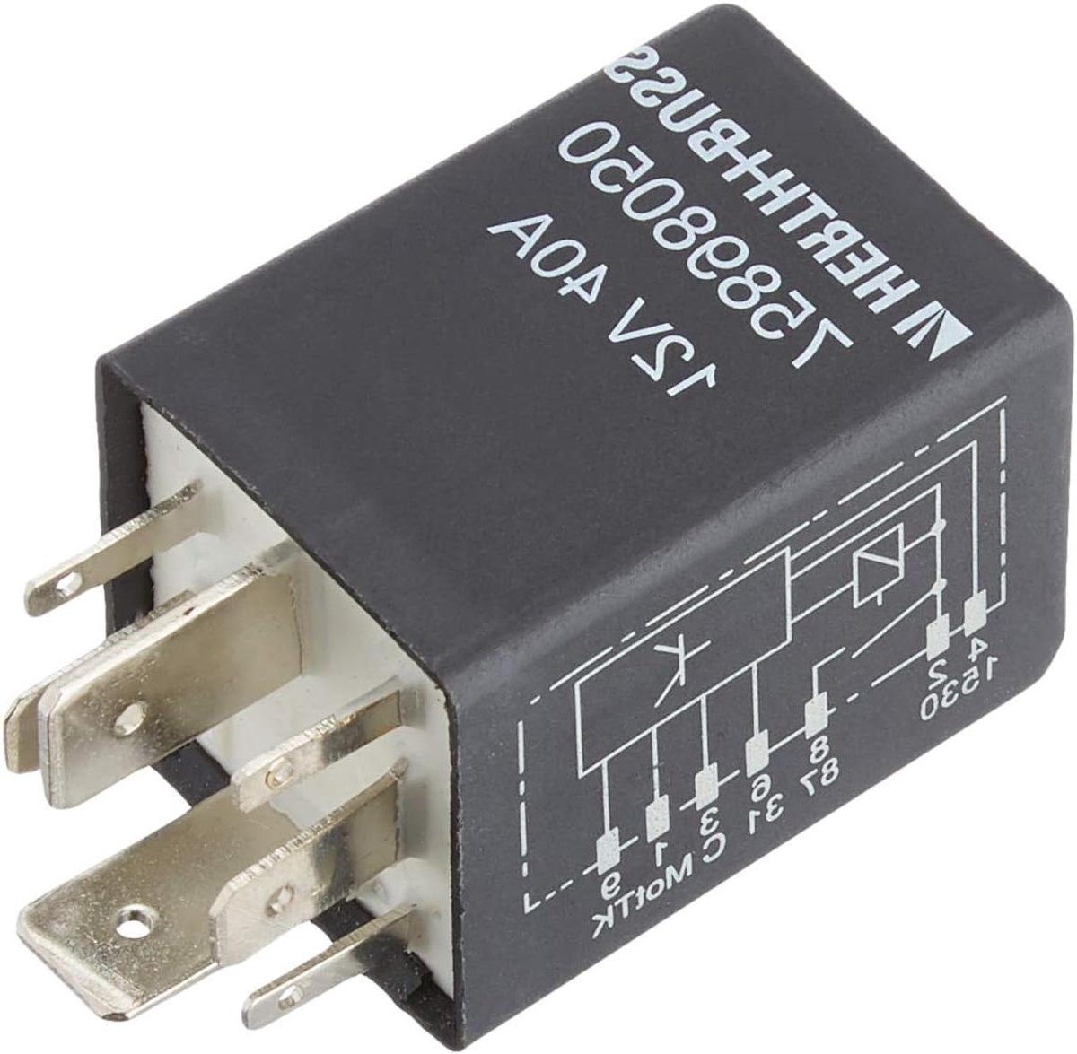 Relais Brandstofpomp - Brandstofpomp Relais - Auto Onderhoud - 12V 40A 7 Polen - 7.7x4.5x4.5 cm - Zwart