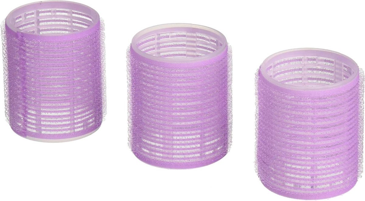 Haarrollers Set - Zelfklevende Krulers - Haar Stylen - Professionele Kwaliteit - 3 Stuks - Paars