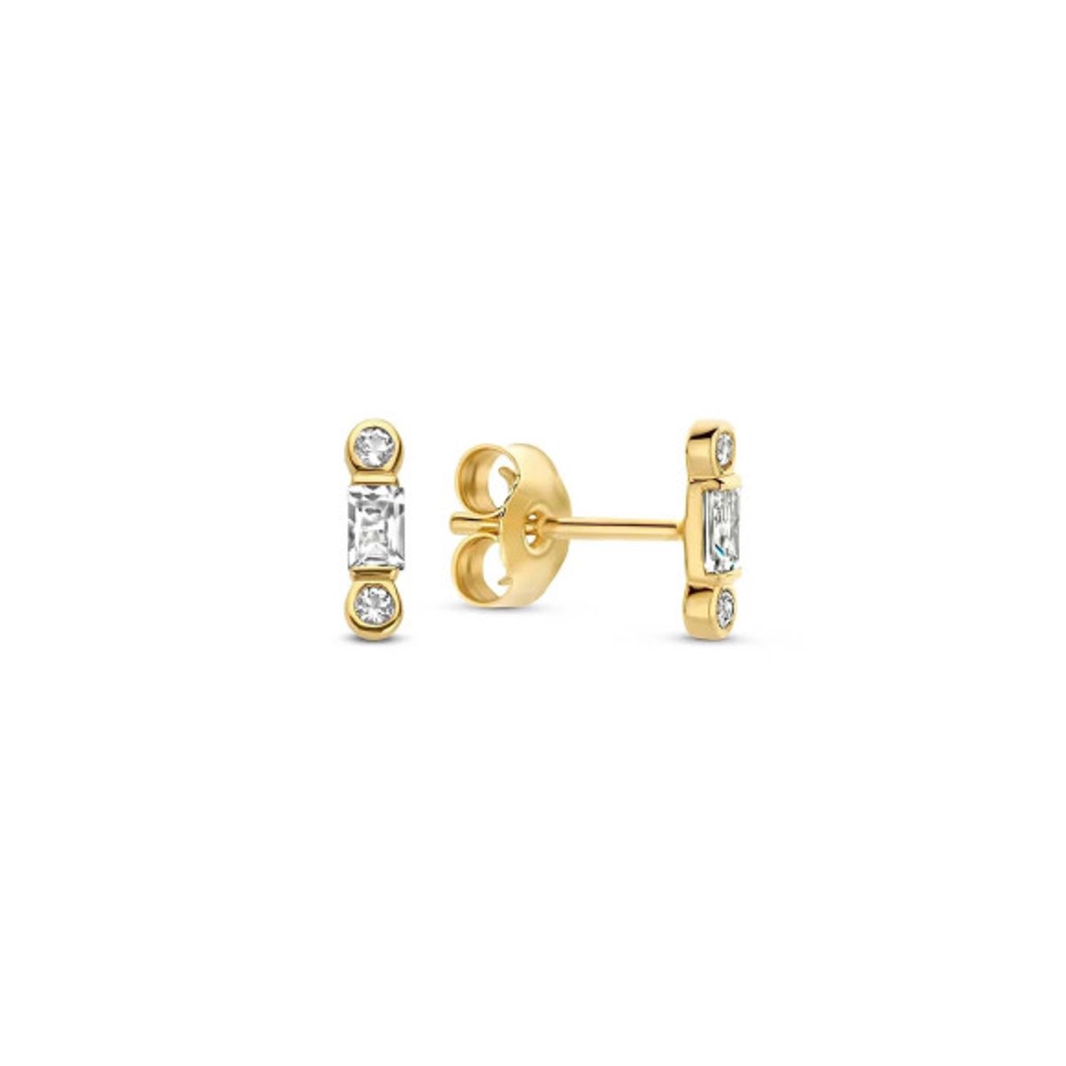 Jackie Eleonore Reagle Topaz Studs 14 Karaat Goud
