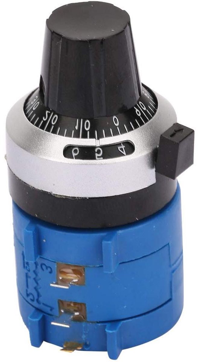 Potentiometer - Variabele weerstand - Snelheidsregeling motoren - Hoge nauwkeurigheid - 100 Ohm 2W - Zilver