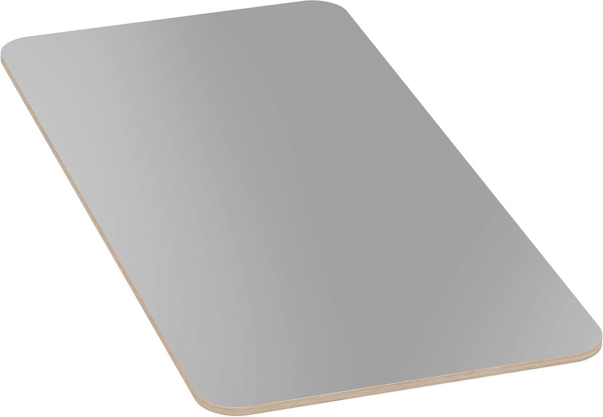 Multiplex Tafelblad - Werkblad Berkenhout - Huis en Werkplaats - Melamine Gecoat Krasvast - 130 x 60 cm - Grijs