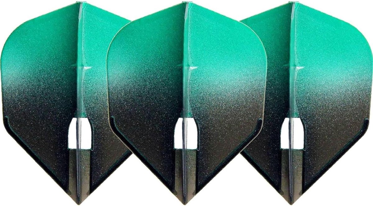 Dart Flights - Vlucht - Precisie Werpen - Optimale Hoek 90° - Standaard Vorm - Zwart Groen
