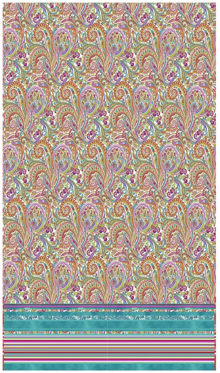NOTO Foulard 100% katoen in de kleur turquoise T1, afmetingen: 270x270 cm -9322046