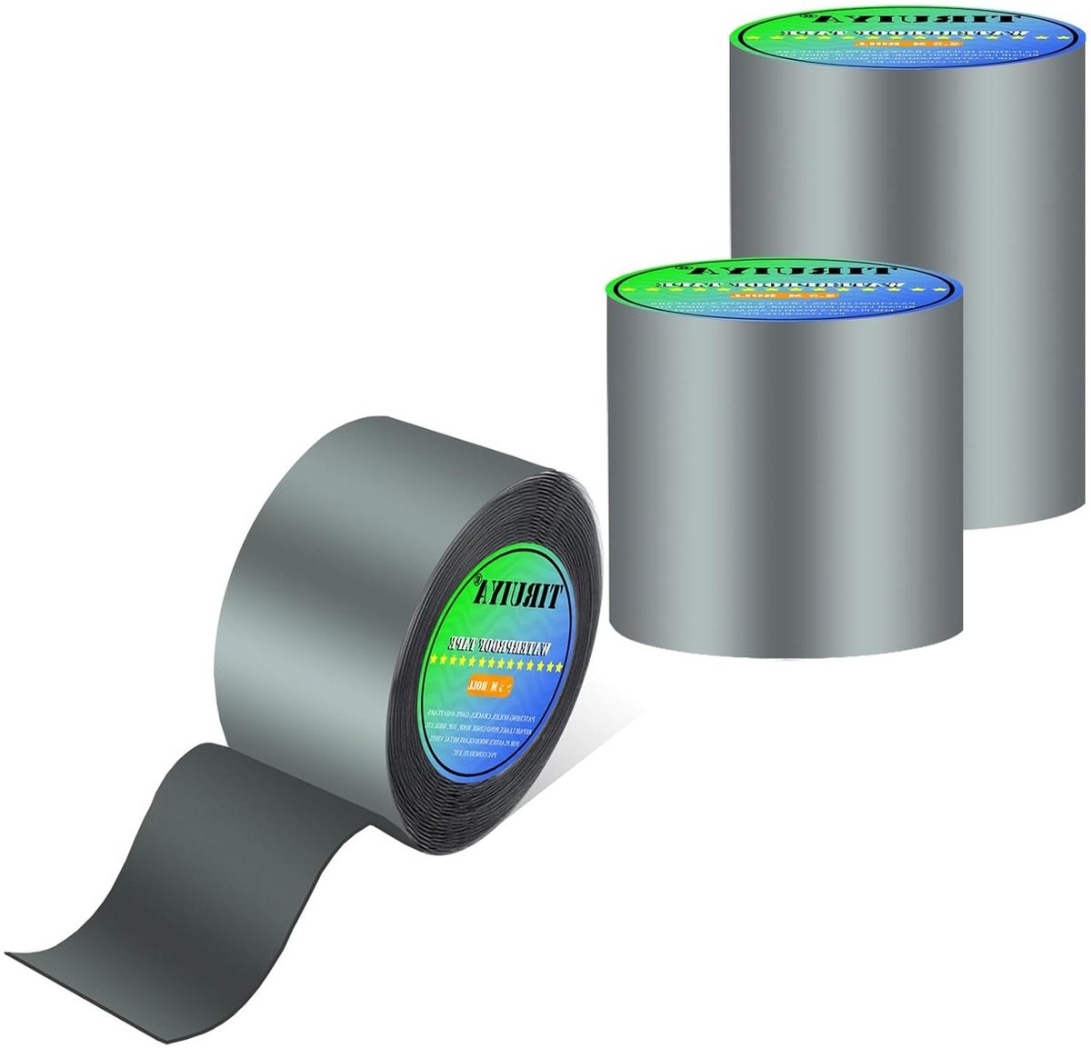 Dak reparatieband - Waterdichte tape - Lekkages dichten - Geïntegreerde primer - 119 x 118 cm - Zwart