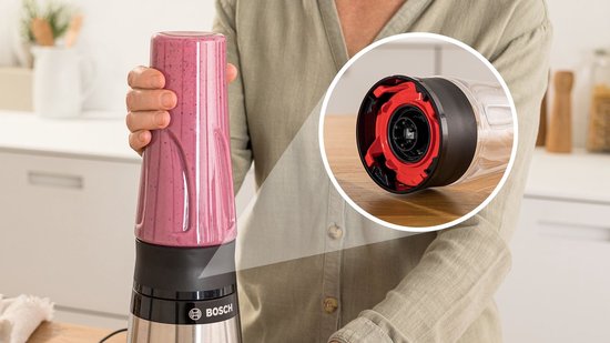 Bosch MMZBTK1B To-go-Trinkflasche mit Messerhalter (MMZBTK1B) van Bosch — afbeelding 3