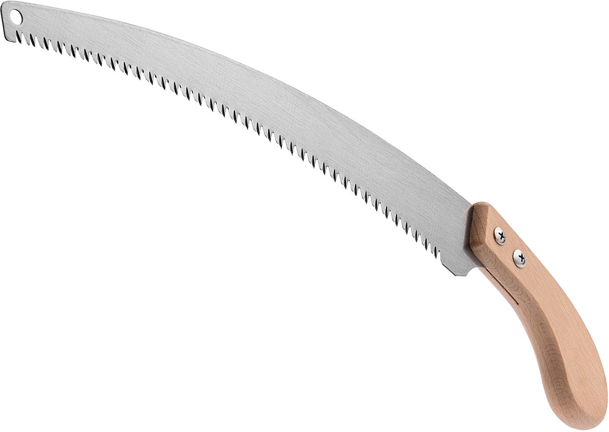 KADAX Tuinzaag, zaagbladlengte 330 mm, handzaag met houten handvat, zagen, takkenzaag gemaakt van hoogwaardig staal, stalen zaagblad, comfortabele grip