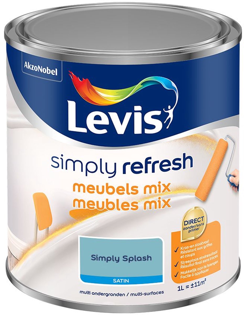 Levis - Simply Refresh Meubels Satin Mix - Simply Splash - Mengverf - 1 L