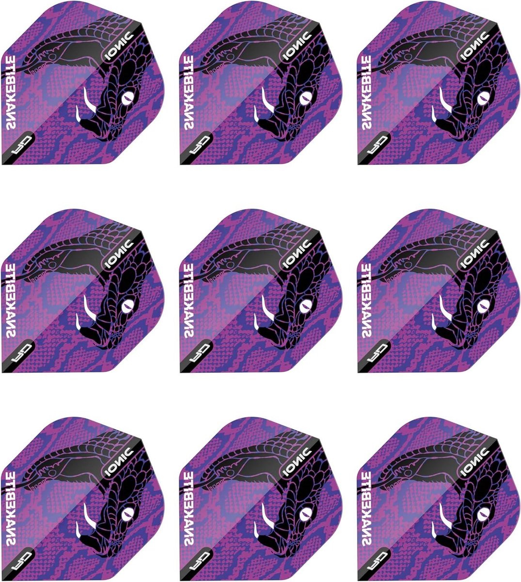 Dart Flights - Dart Vleugels - Darten - Extra Dik - 100 Micron - Snake Head Paars